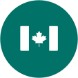 Canada flag represented