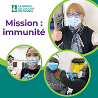 Mission : immunité - des femmes reçoivent des vaccins contre la COVID-19