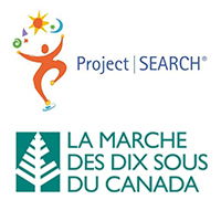 Logo du Project SEARCH et logo de la Marche des dix sous du Canada