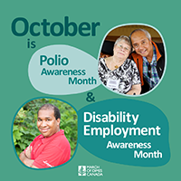 October is Polio Awareness Month and Disability Employment Awareness Month