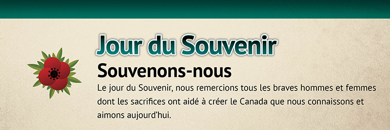 Le jour du Souvenir - Souvenons-nous
