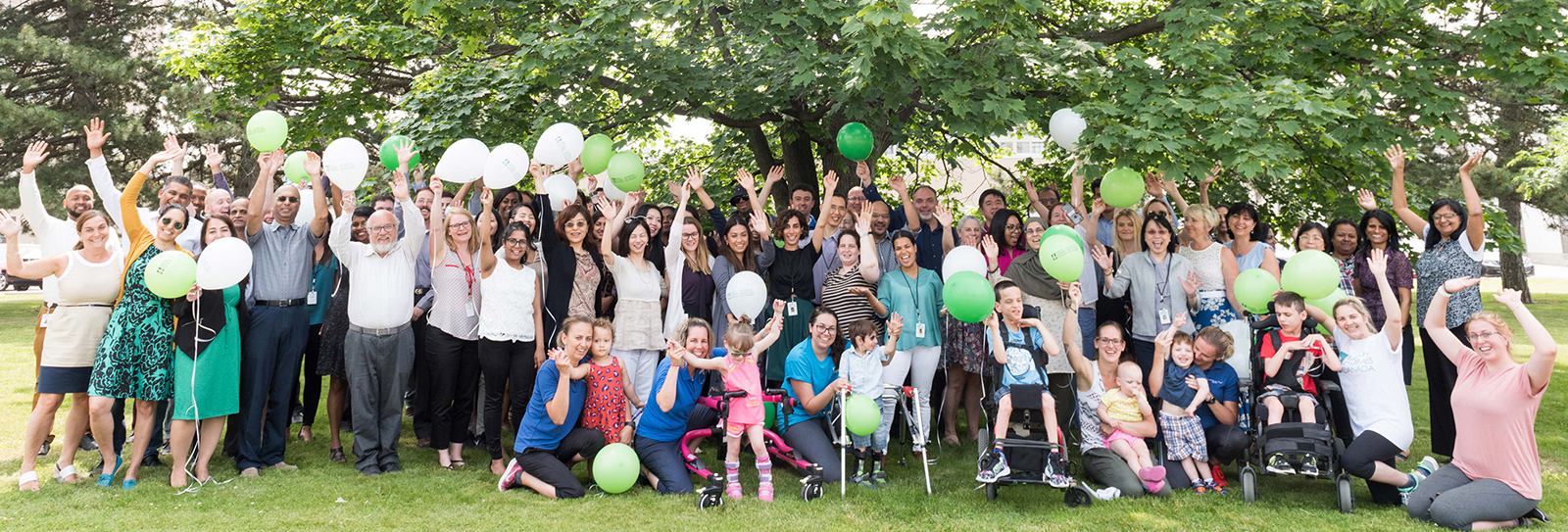 MODC Staff and clients group photo with balloons