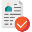 icon of document with a checkmark