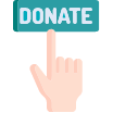 icon of hand pressing a donate button
