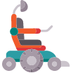 Une icône d’un fauteuil roulant électrique
