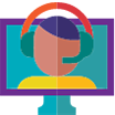 icon of online instructor