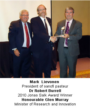 Mark Lievonen Dr Robert Burrell and Honourable Glen Murray