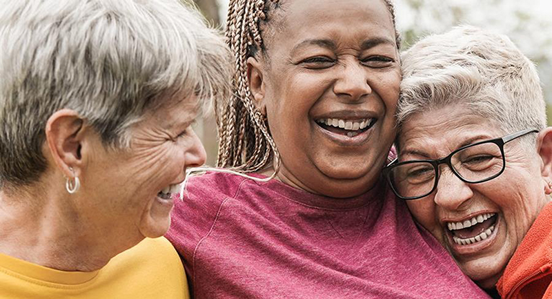 women laughing together