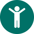 person arms outstretched icon
