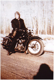 Bill Montgomery and his Harley