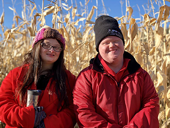 Warehouse Project participants in corn field